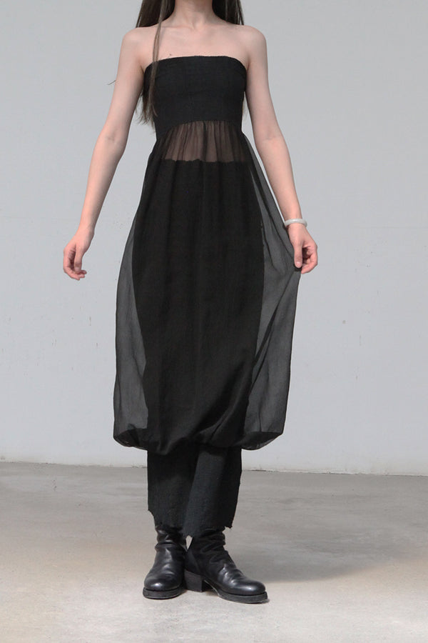 Marc le bihan gown tube top dress 21940-E21 BLACK